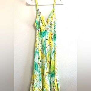 Jams World Vibrant Yellow and Green Maxi Dress